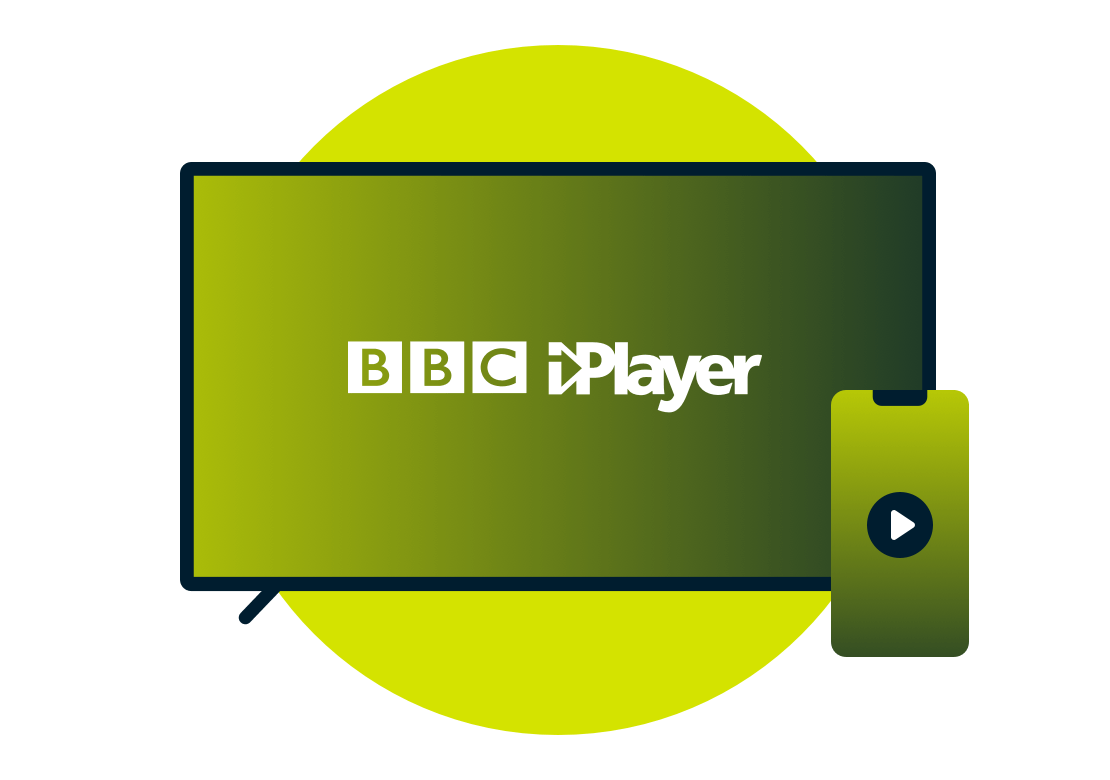 Un portatile e un telefono con il logo BBC iPlayer.