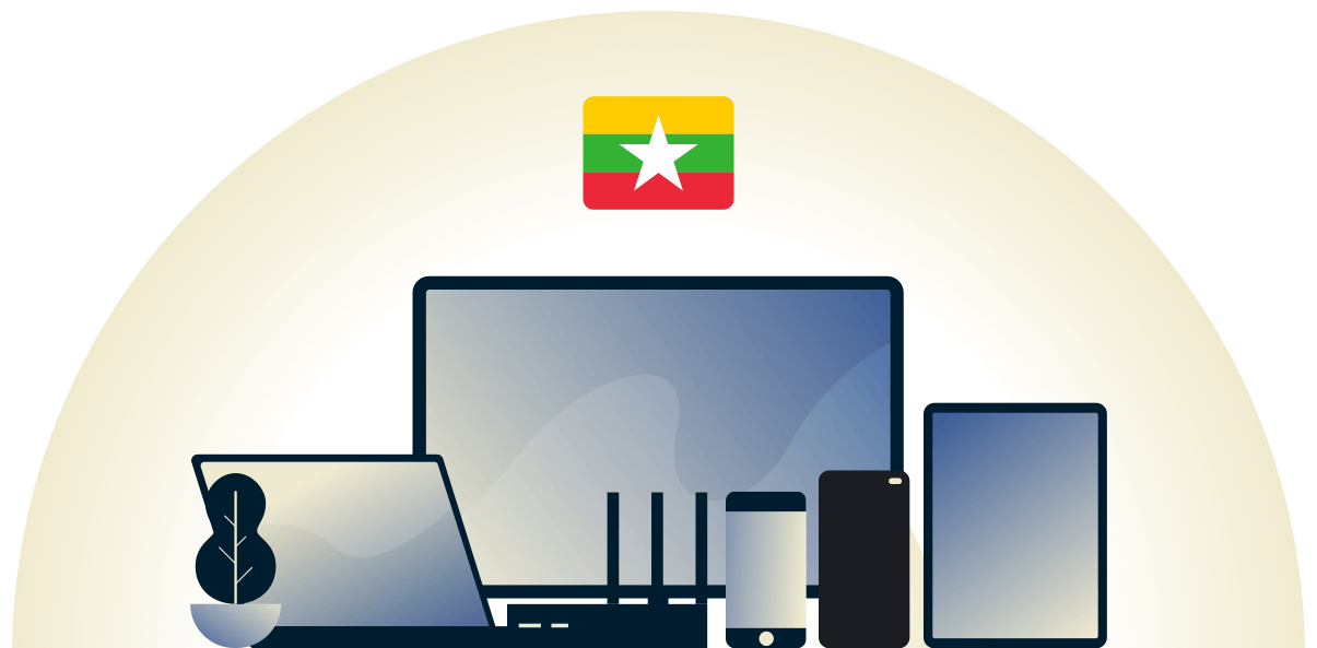 VPN Myanmar melindungi beragam perangkat.